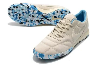 Nike Premier 2 Sala IC - Beige/Aqua Blue/White