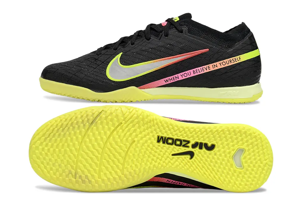 Nike Air Zoom Mercurial Vapor 15 Elite IC - Black/Bright Yellow/Pink Blast