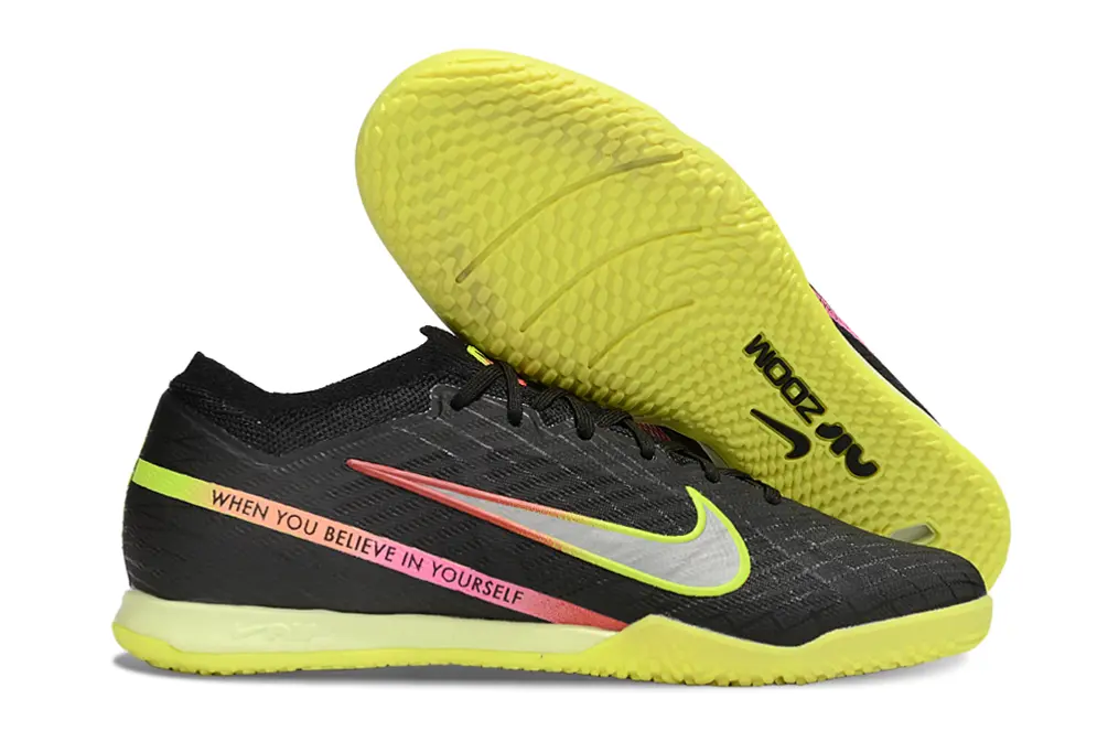 Nike Air Zoom Mercurial Vapor 15 Elite IC - Black/Bright Yellow/Pink Blast