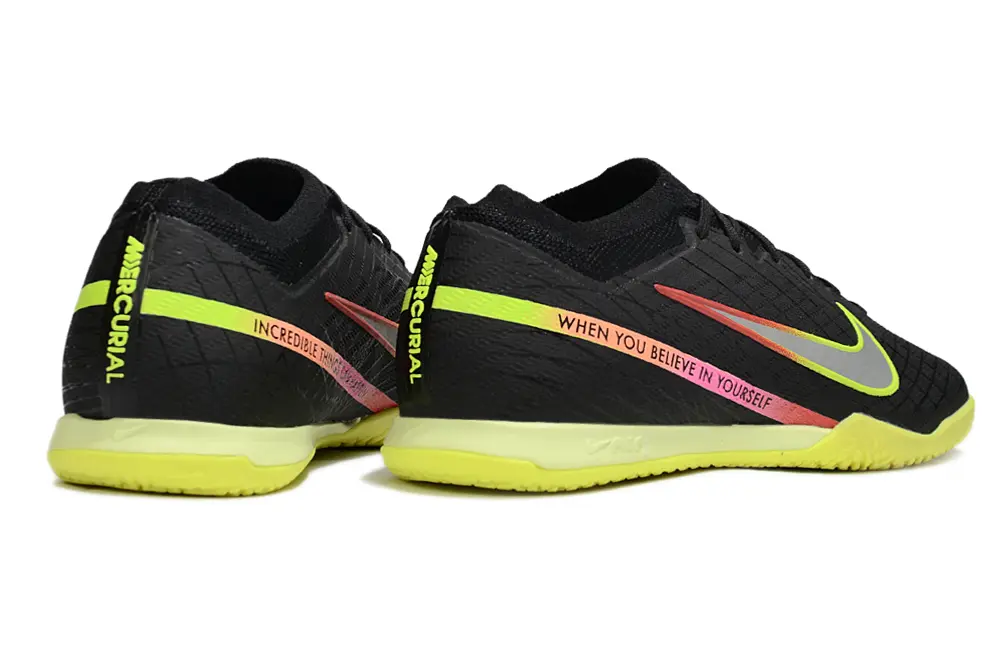 Nike Air Zoom Mercurial Vapor 15 Elite IC - Black/Bright Yellow/Pink Blast
