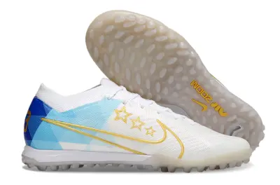 Nike Air Zoom Mercurial Vapor 15 Elite TF - White/Sky Blue/Golden Yellow