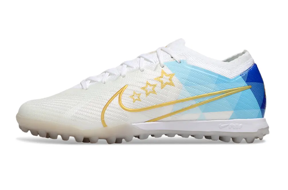 Nike Air Zoom Mercurial Vapor 15 Elite TF - White/Sky Blue/Golden Yellow