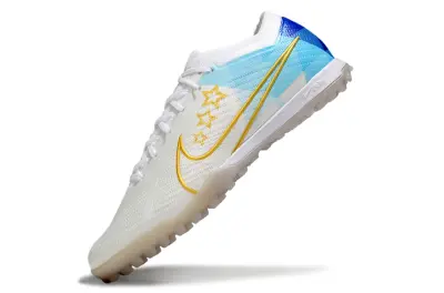 Nike Air Zoom Mercurial Vapor 15 Elite TF - White/Sky Blue/Golden Yellow