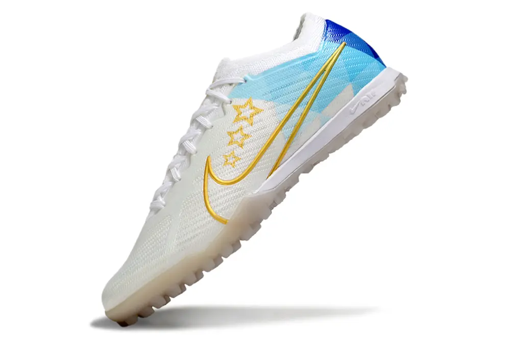 Nike Air Zoom Mercurial Vapor 15 Elite TF - White/Sky Blue/Golden Yellow