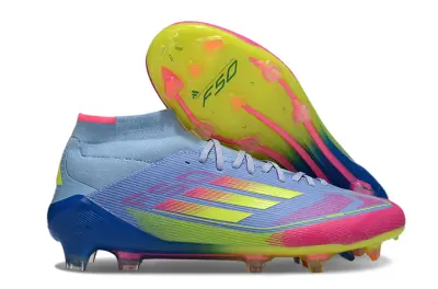 Adidas F50 Elite Mid FG - Blue/Neon Pink/Sunny Yellow