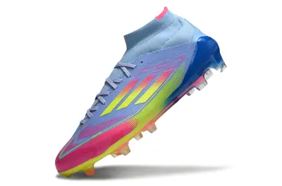 Adidas F50 Elite Mid FG - Blue/Neon Pink/Sunny Yellow
