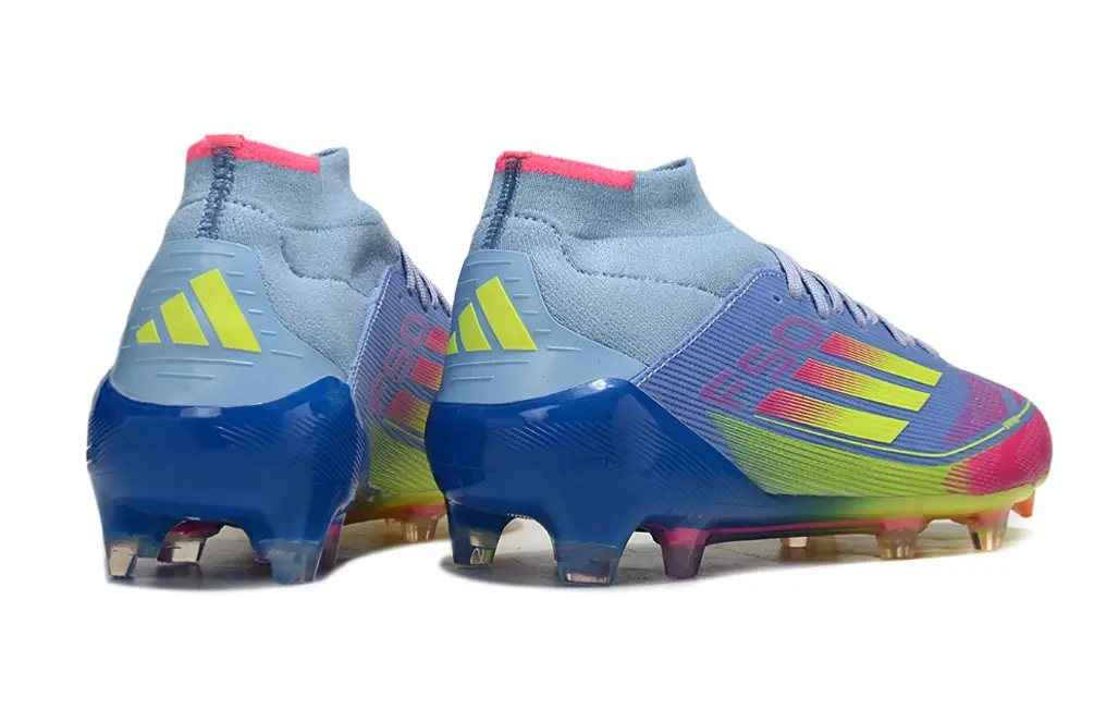 Adidas F50 Elite Mid FG - Blue/Neon Pink/Sunny Yellow