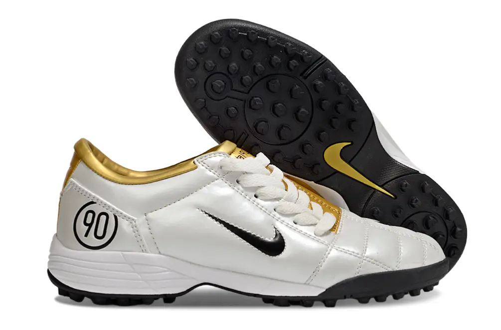 Nike Total 90 III TF - White/Metallic Gold/Black