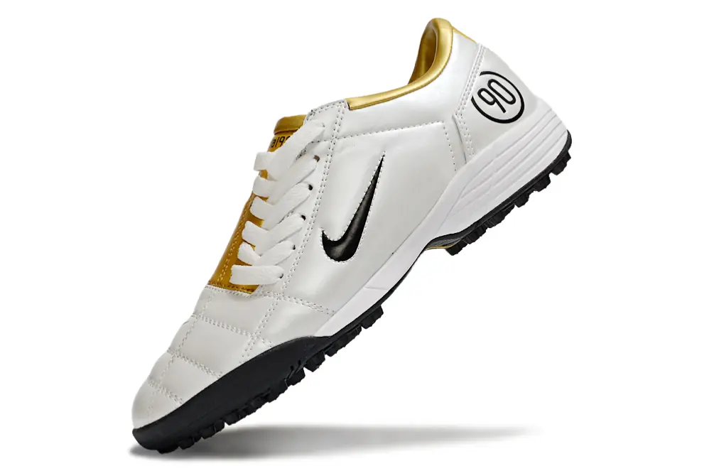 Nike Total 90 III TF - White/Metallic Gold/Black