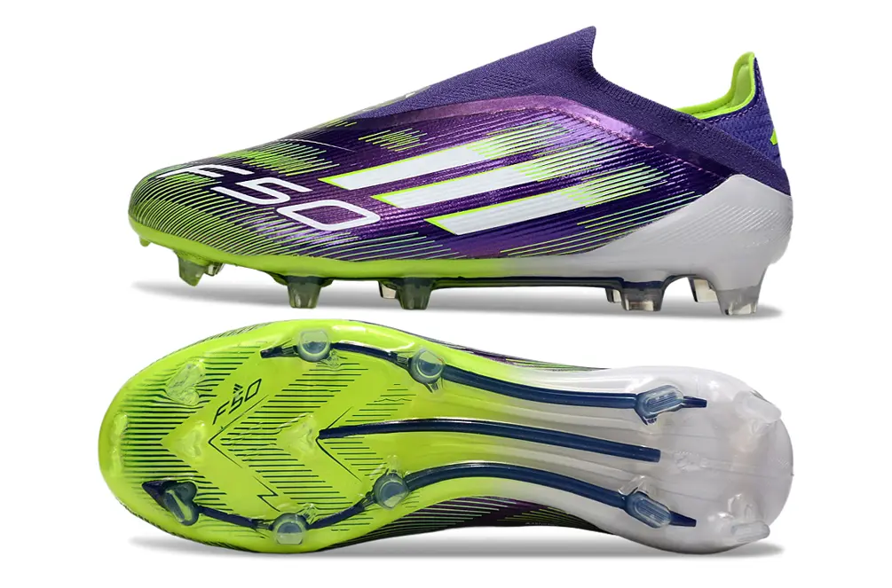 Adidas F50 Elite Laceless FG - Purple/Lime Punch/Purple Passion