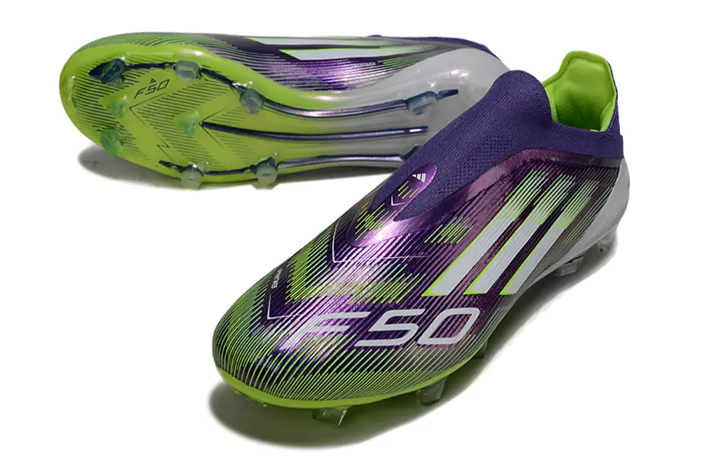 Adidas F50 Elite Laceless FG - Purple/Lime Punch/Purple Passion