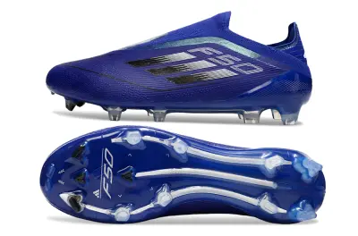 Adidas F50 Elite Laceless FG - Blue/Midnight Blue/Neon Blue