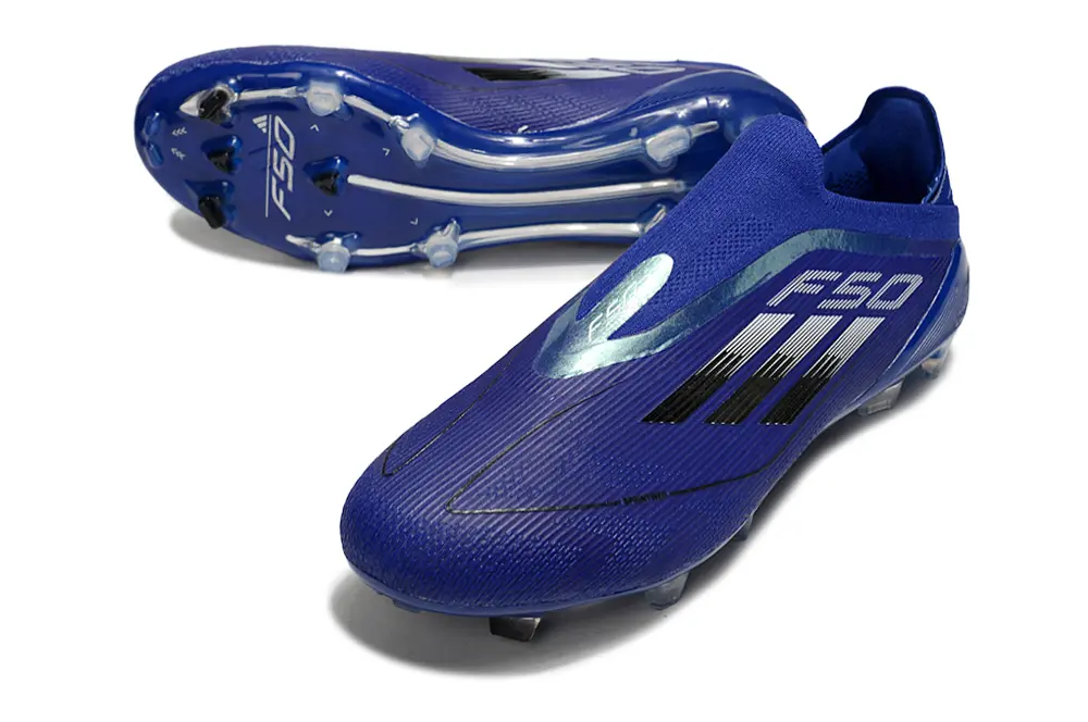 Adidas F50 Elite Laceless FG - Blue/Midnight Blue/Neon Blue