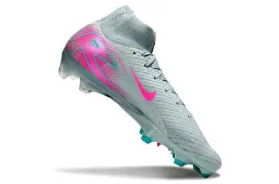 Nike Air Zoom Mercurial Superfly 10 Elite FG - Gray/Neon Pink/Aqua Blue