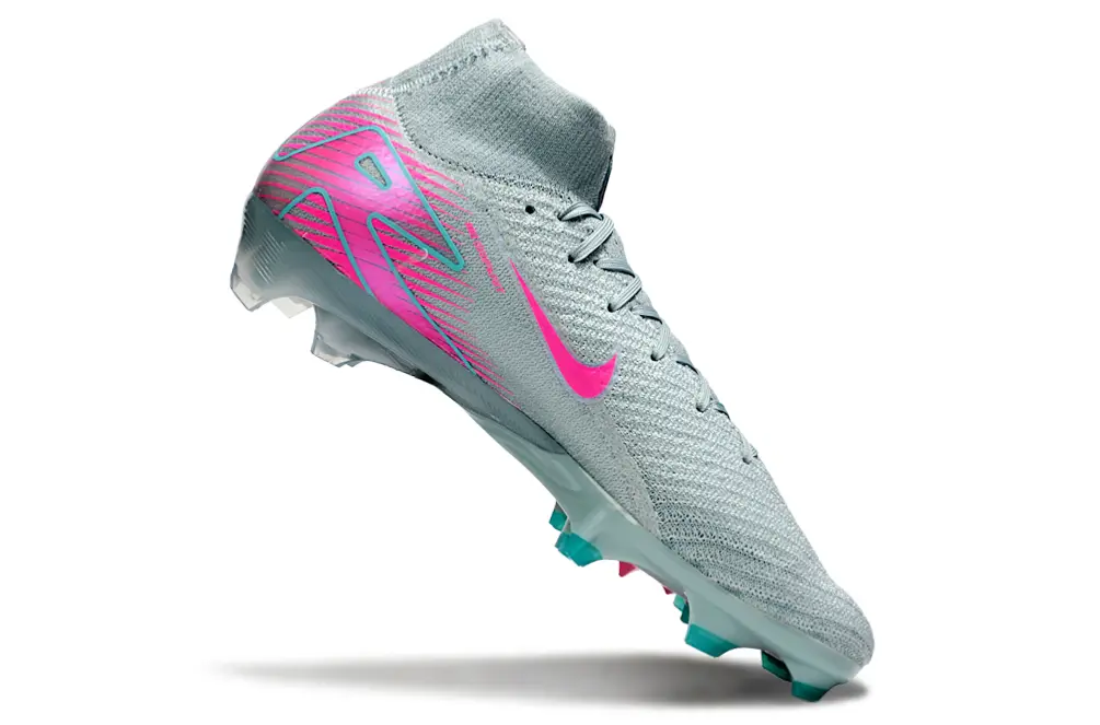 Nike Air Zoom Mercurial Superfly 10 Elite FG - Gray/Neon Pink/Aqua Blue