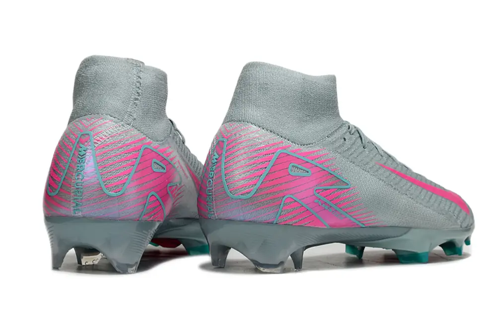 Nike Air Zoom Mercurial Superfly 10 Elite FG - Gray/Neon Pink/Aqua Blue