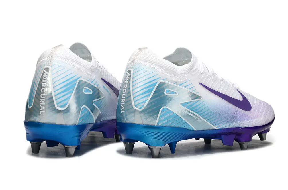 Nike Air Zoom Mercurial Vapor 16 Elite SG - White/Ocean Blue/Deep Purple