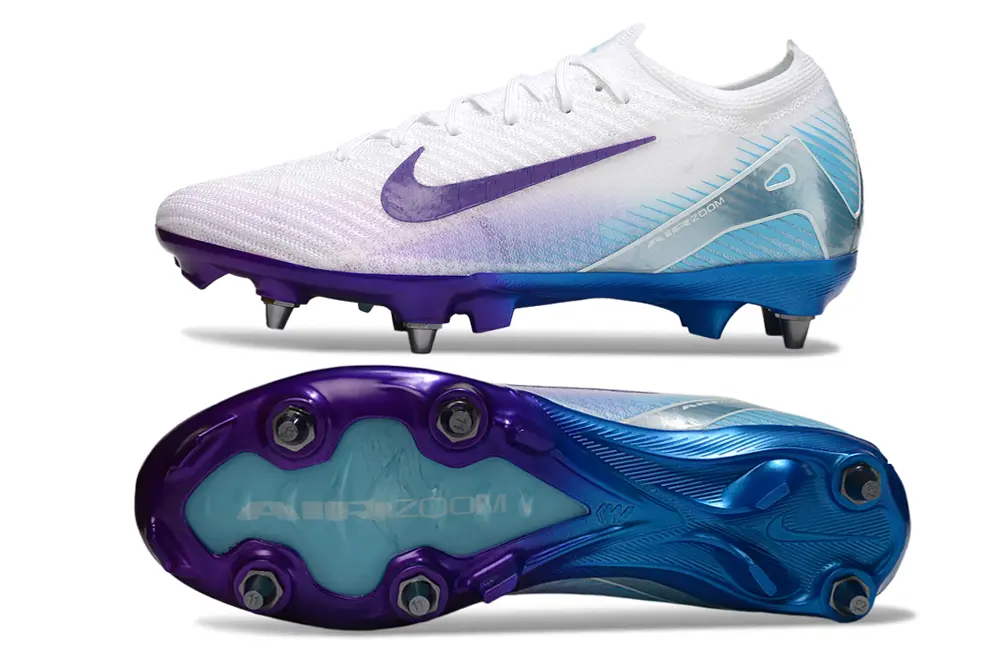 Nike Air Zoom Mercurial Vapor 16 Elite SG - White/Ocean Blue/Deep Purple