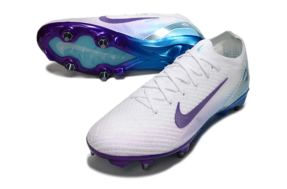 Nike Air Zoom Mercurial Vapor 16 Elite SG - White/Ocean Blue/Deep Purple