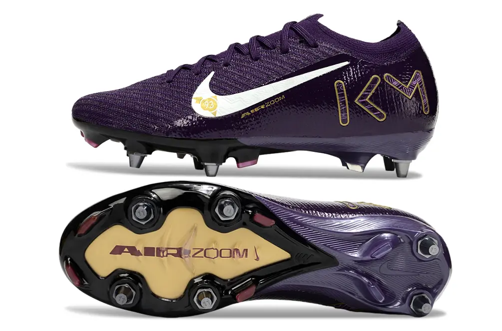 Mbappé x Nike Air Zoom Mercurial Vapor 16 Elite SG - Purple/Royal Purple/Gold Accent