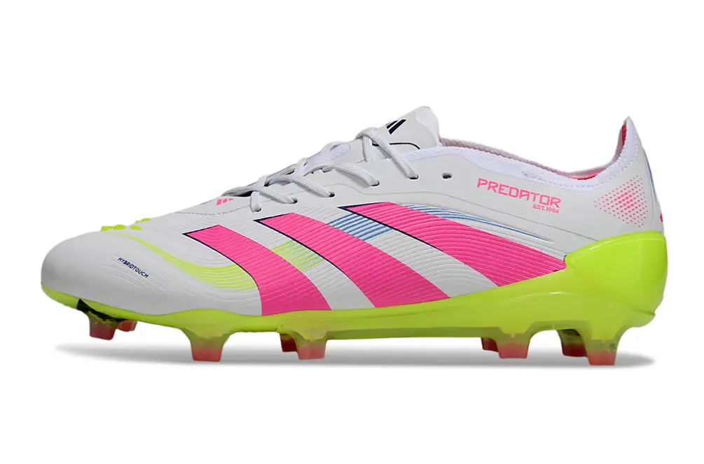 Adidas Predator 25 Elite FG - White/Neon Pink/Lime Green