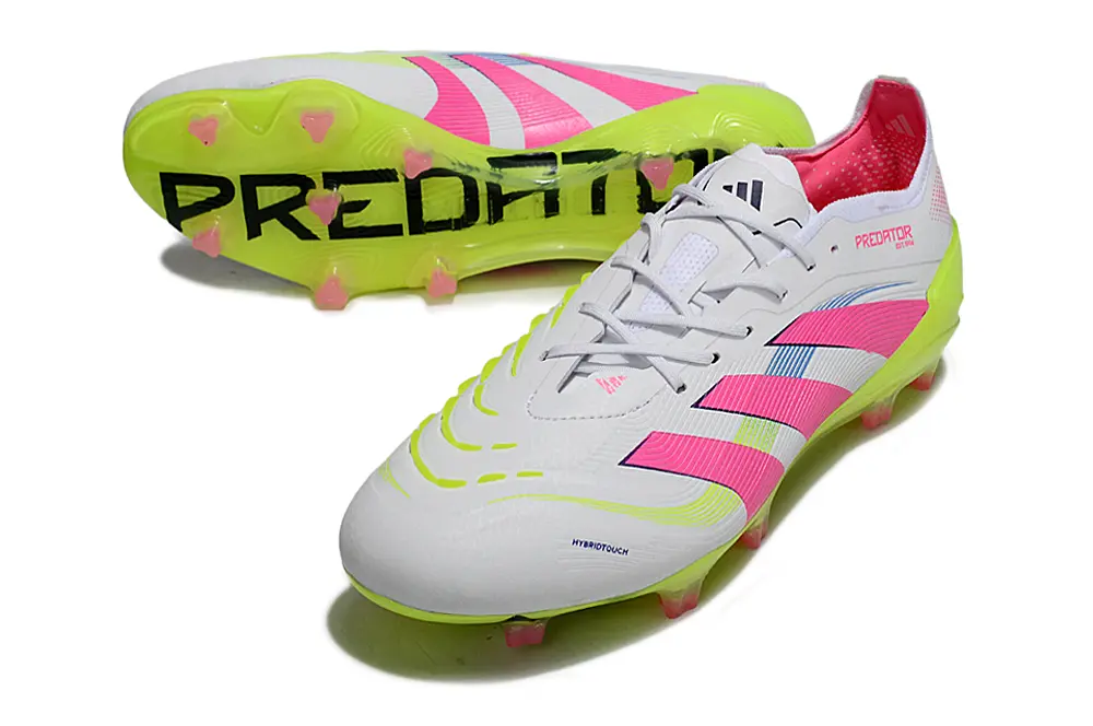Adidas Predator 25 Elite FG - White/Neon Pink/Lime Green