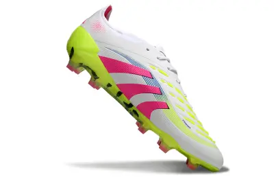 Adidas Predator 25 Elite FG - White/Neon Pink/Lime Green