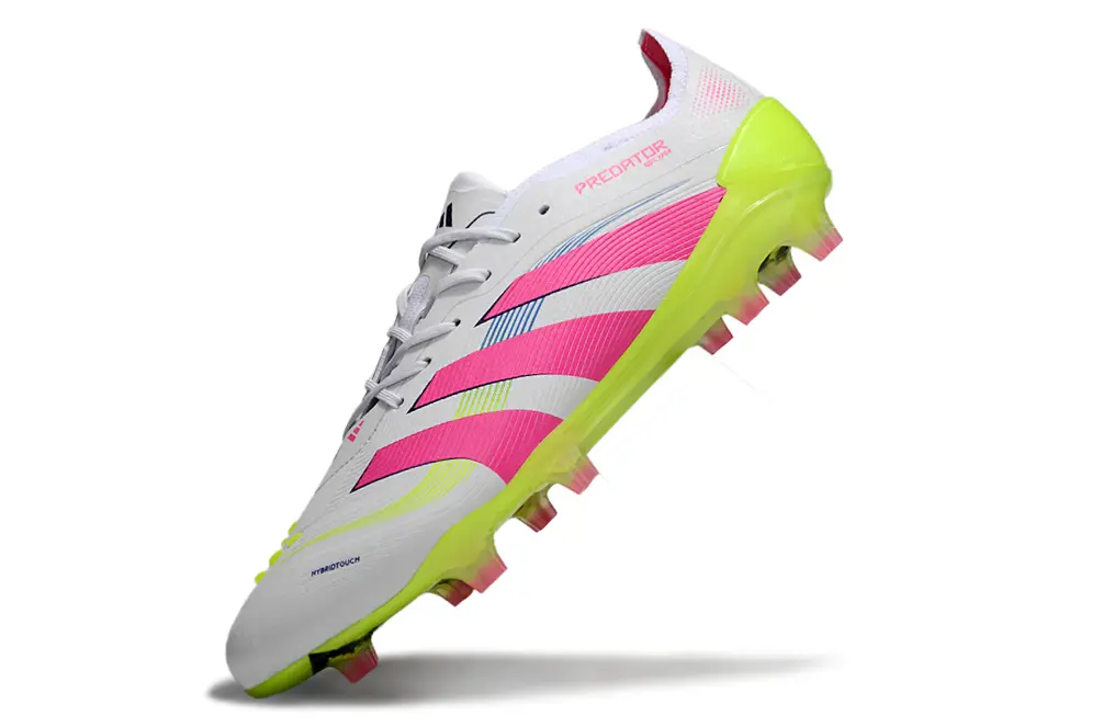 Adidas Predator 25 Elite FG - White/Neon Pink/Lime Green