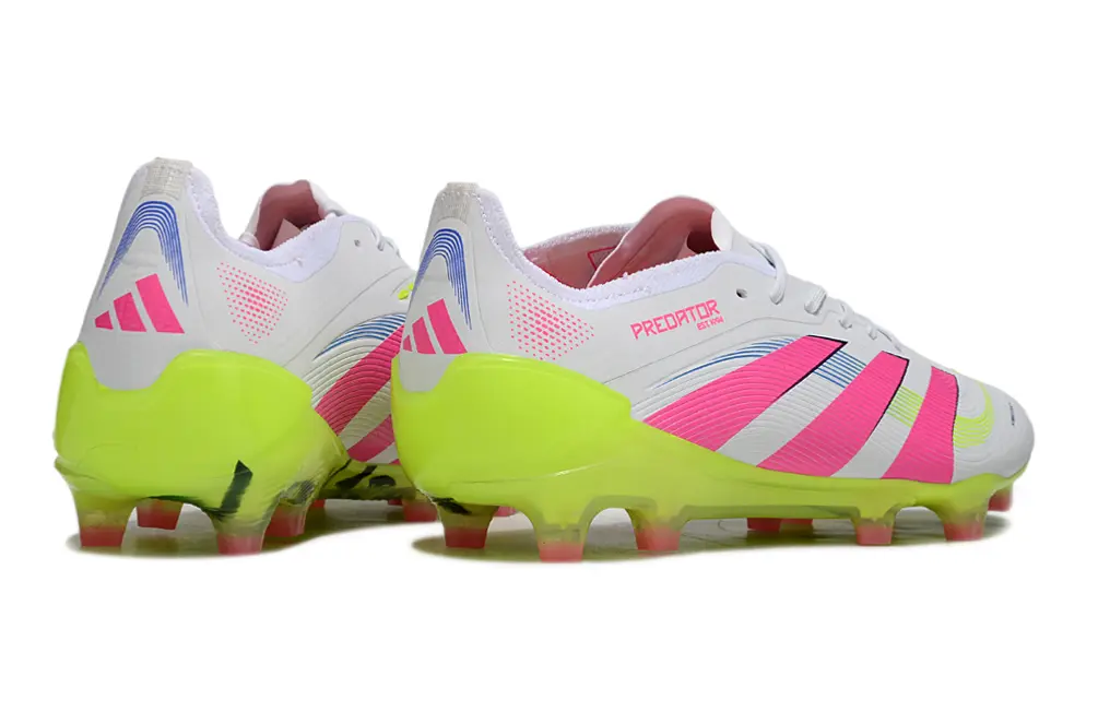 Adidas Predator 25 Elite FG - White/Neon Pink/Lime Green