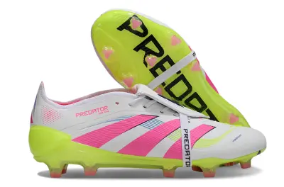 Adidas Predator 25 Elite Foldover Tongue FG - White/Neon Yellow/Pink