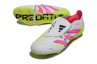 Adidas Predator 25 Elite Foldover Tongue FG - White/Neon Yellow/Pink