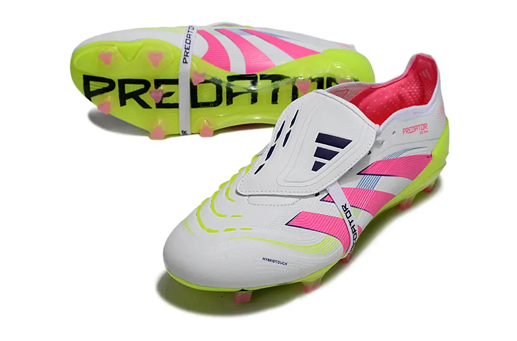 Adidas Predator 25 Elite Foldover Tongue FG - White/Neon Yellow/Pink