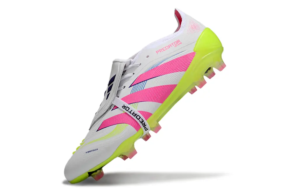 Adidas Predator 25 Elite Foldover Tongue FG - White/Neon Yellow/Pink
