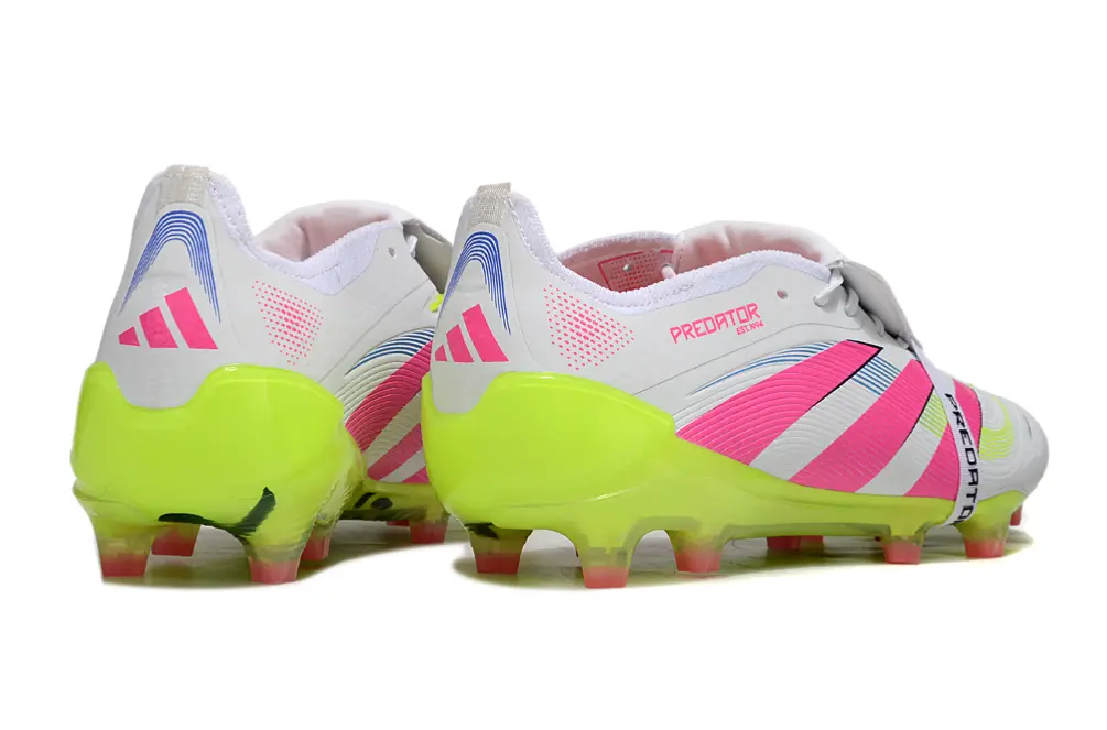 Adidas Predator 25 Elite Foldover Tongue FG - White/Neon Yellow/Pink