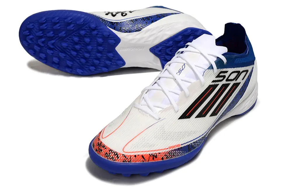 Son Heung Min x Adidas F50 Pro TF - White/Royal Blue/Neon Orange