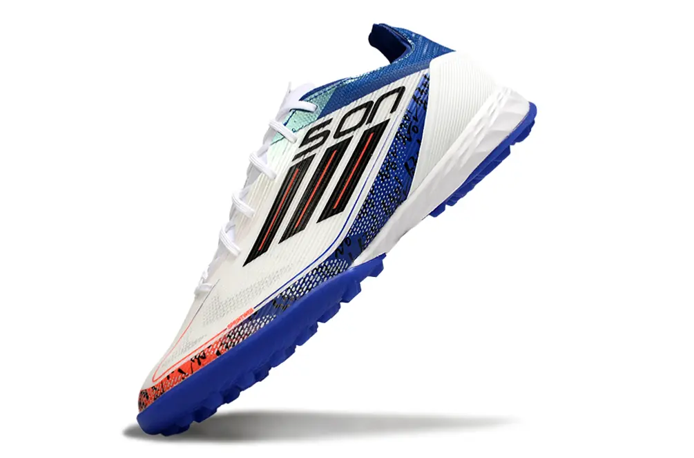 Son Heung Min x Adidas F50 Pro TF - White/Royal Blue/Neon Orange
