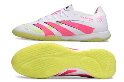 Adidas Predator 25 Elite IC - White/Neon Pink/Lime Green