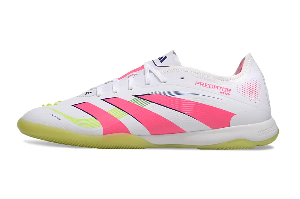 Adidas Predator 25 Elite IC - White/Neon Pink/Lime Green
