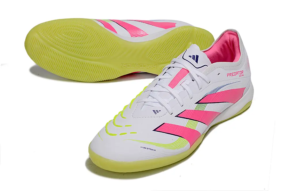 Adidas Predator 25 Elite IC - White/Neon Pink/Lime Green