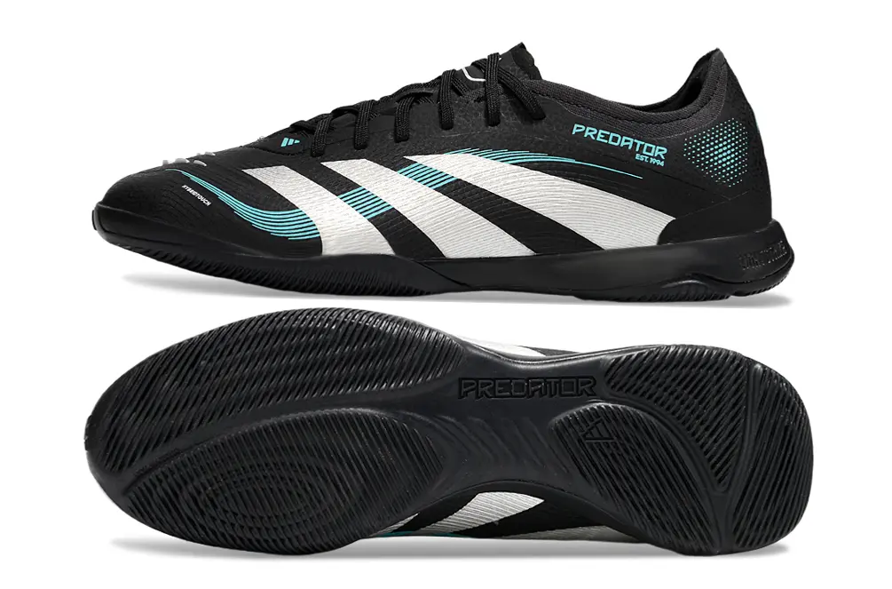 Adidas Predator 25 Elite IC - Black/Aqua Blue/White