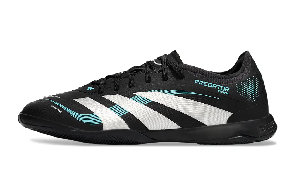 Adidas Predator 25 Elite IC - Black/Aqua Blue/White