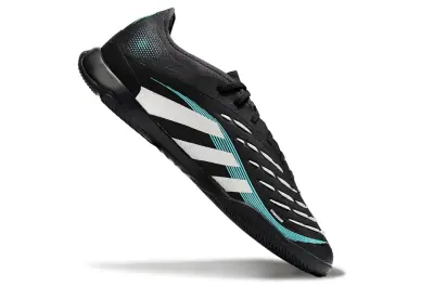 Adidas Predator 25 Elite IC - Black/Aqua Blue/White