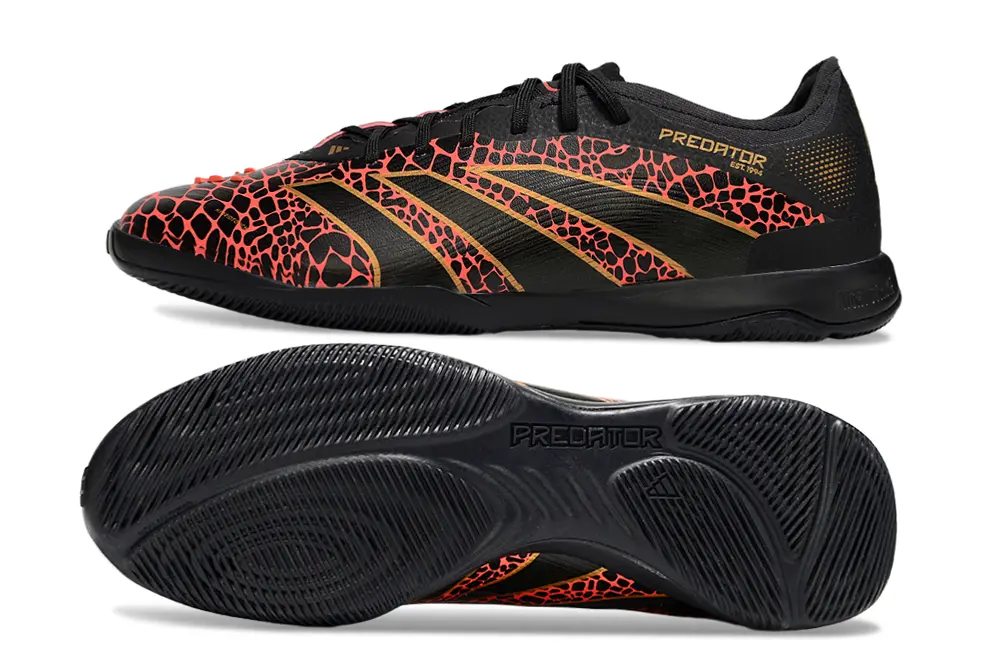 Adidas Predator 25 Elite IC - Black/Fiery Red/Gold
