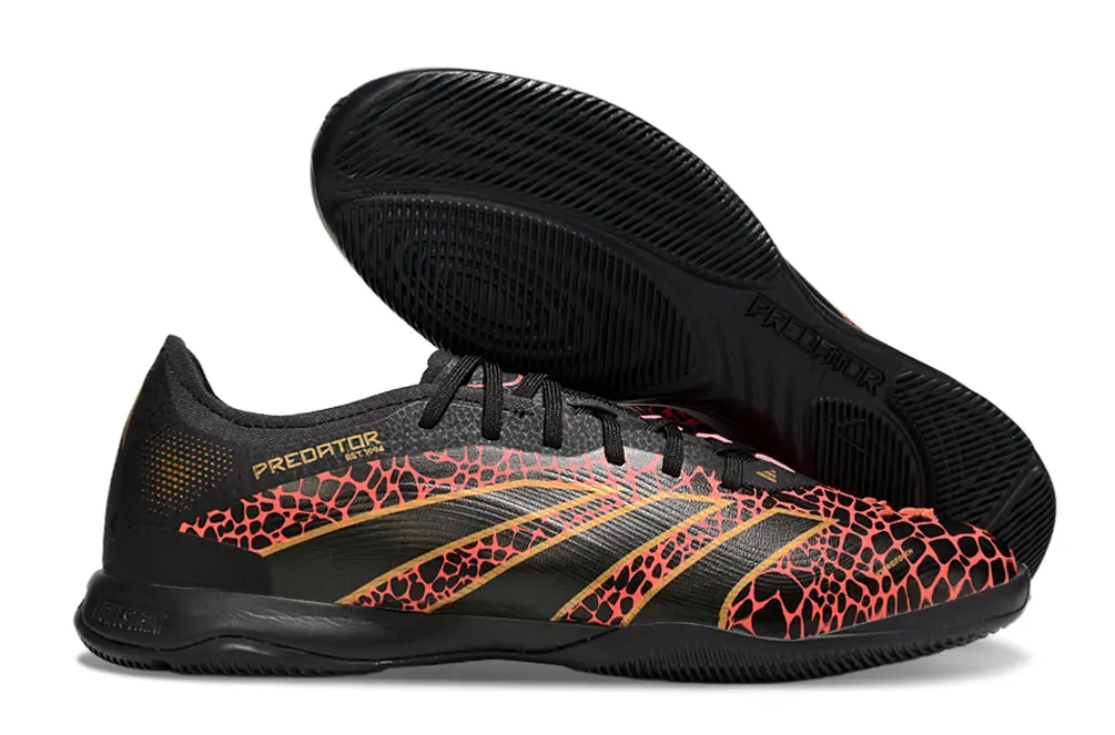 Adidas Predator 25 Elite IC - Black/Fiery Red/Gold