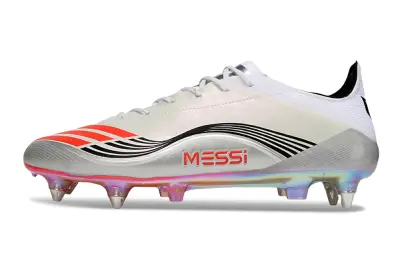 Messi x Adidas Predator 25 Elite SG - White/Vibrant Red/Shimmering Silver
