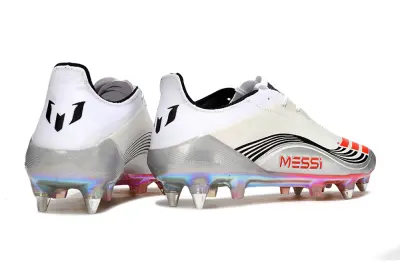 Messi x Adidas Predator 25 Elite SG - White/Vibrant Red/Shimmering Silver