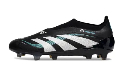 Adidas Predator 25 Elite Laceless FG - Black/Teal/Silver