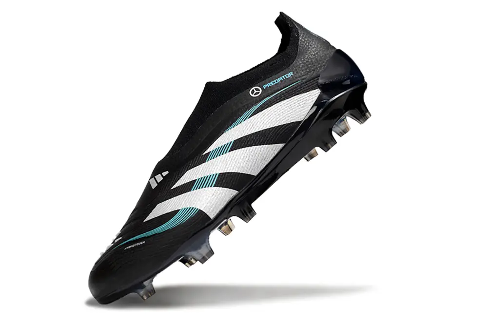 Adidas Predator 25 Elite Laceless FG - Black/Teal/Silver