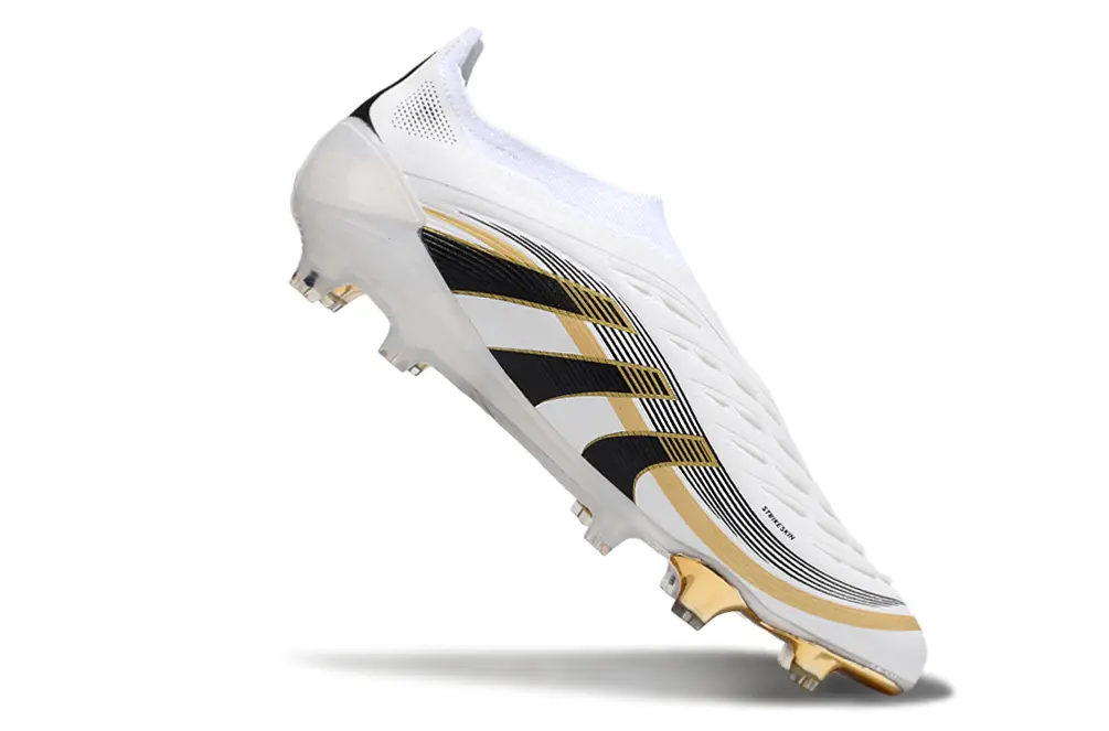 Adidas Predator 25 Elite Laceless FG - White/Gold/Black