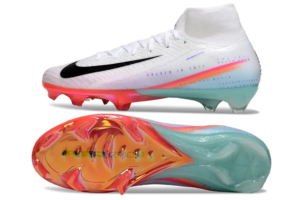 Nike Air Zoom Mercurial Superfly 10 Elite FG - White/Neon Pink/Icy Blue